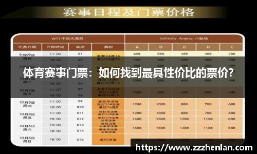 体育赛事门票：如何找到最具性价比的票价？